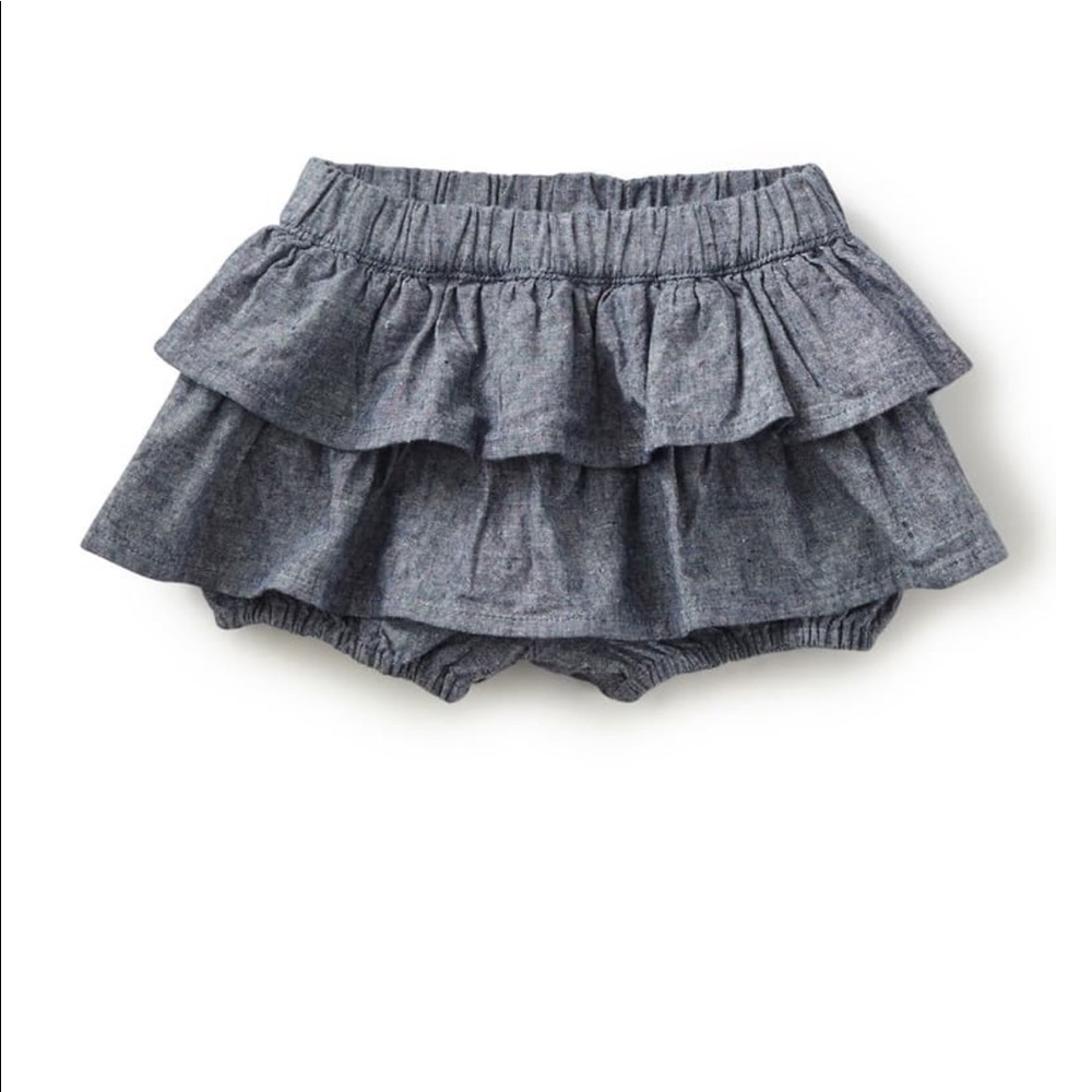TEA COLLECTION chambray ruffle bloomers